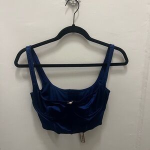 Skims Blue Cropped Top